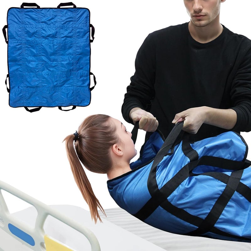 BLHLA Reusable Positioning Bed Pads for Elderly with 8 Handles 48"x40", Washable Transfer Slide Sheets for Moving, Turning, Lifting Patients, Draw Sheets for Hospital Beds, Padded Bed Senior Transfer Helper - Image 1